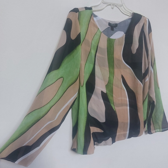 ALFANI Striped Longsleeve Blouse Size Large. - Picture 5 of 15